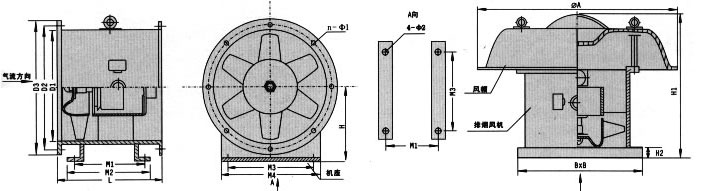 消防高温双速轴流排烟风机性能参数